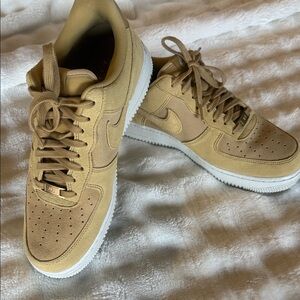 Nike Air Force Ones  Beige Women's Sneakers